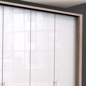 Großer Ankleideschrank Andryas in Weiß und Eiche Sägerau Made in Germany – Ansicht 5
