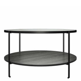 Wohnzimmertisch Tora aus Glas und Metall 45 cm hoch – Ansicht 1