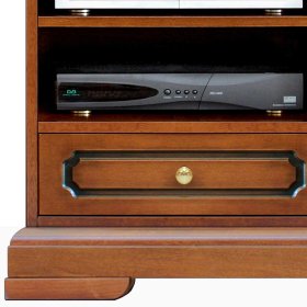 Kleiner TV Unterschrank Cadruna in Nussbaumfarben 60 cm hoch – Ansicht 3