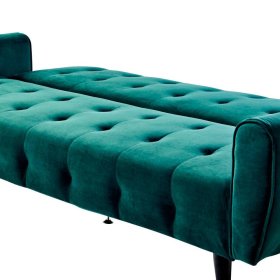 Retrosofa Glamour aus Samt mit Schlaffunktion – Ansicht 3