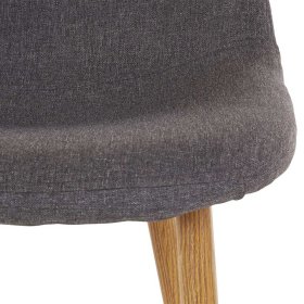 Polsterstühle Araba in Anthrazit und Eichefarben mit Metallgestell (4er Set) – Ansicht 5
