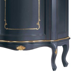 Vitrine Seduta in Dunkelblau und Goldfarben – Ansicht 5