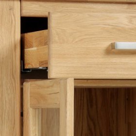 Wohnzimmer Vitrinenschrank Mocorapo aus Wildeiche Massivholz mit Soft Close – Ansicht 7
