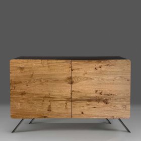Design Sideboard Martinique in Eichefarben und Schwarz – Ansicht 2