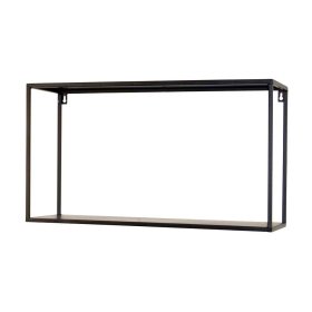 Metallregale schwarz Neclas in rechteckiger Form zur Wandmontage (zweiteilig) – Ansicht 4