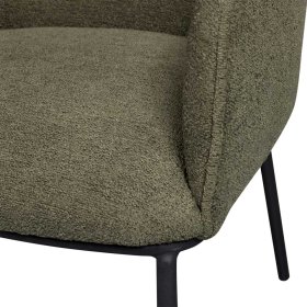 Esszimmerstuhl Cloenara mit Armlehnen aus Boucle Stoff – Ansicht 6