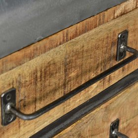 Sideboard Tamila aus Mangobaum Massivholz sandgestrahlt – Ansicht 4
