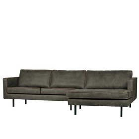 Sofaecke Droston in Olivgrün Recyclingleder 300 cm breit – Ansicht 1
