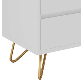 Schubkastenkommode Sonoro in Weiß und Goldfarben 90 cm breit – Ansicht 5