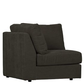 Sofa Modul Eckelement Trois in Anthrazit Rücken echt bezogen – Ansicht 4
