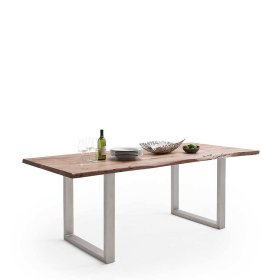 Esstisch Leninga mit Massivholzplatte und Bügelgestell – Ansicht 2