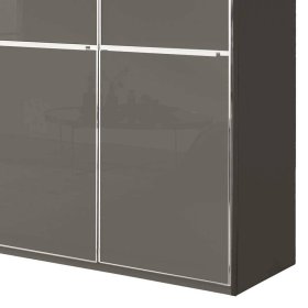 XL Kleiderschrank Boplaroma mit vier Schubladen Front glasbeschichtet – Ansicht 3