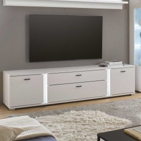TV Board Constantin mit LED Beleuchtung - zwei Schubladen – Ansicht 8