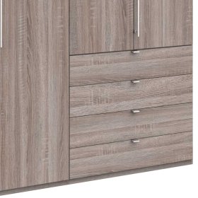 Kleiderschrank Jugendzimmer Vasilio in Eiche Trüffelfarben 2 türig – Ansicht 4