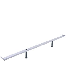 Industrial Doppelbett Cadors aus Akazie Massivholz mit Vierfußgestell aus Metall – Ansicht 5