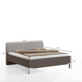 Doppelbettgestell Sanctos in Braun und Grau in modernem Design – Ansicht 9