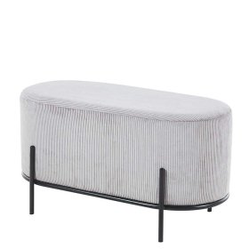 Cord Polsterhocker Ceusenia 80 cm breit in ovaler Form – Ansicht 1