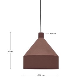 Metall Pendelleuchte Vioriga in Terracotta im Skandi Design – Ansicht 4