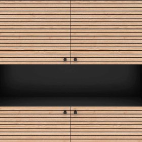 Design Highboard Jacrella in Eichefarben und Schwarz – Ansicht 4