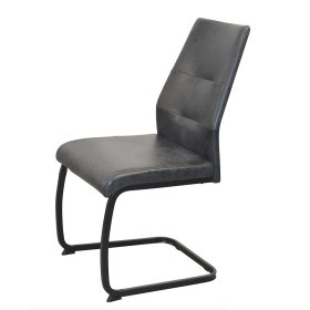Schwingstühle Chiron in Anthrazit Vintage mit Gestell aus Metall (4er Set) – Ansicht 1
