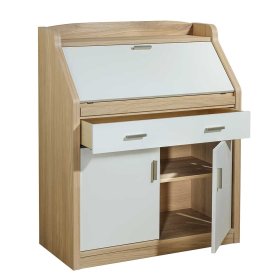 Schreibsekretär Pam in Cremefarben und Eiche Bianco Made in Germany – Ansicht 4