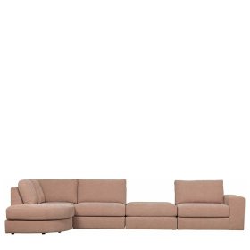 Rosa Couchhocker Oktamian für Modulsofa 44 cm Sitzhöhe – Ansicht 8