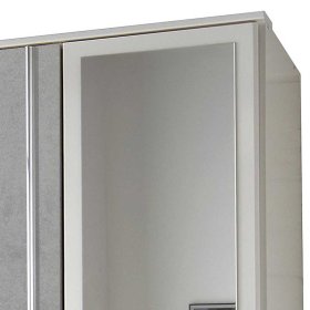 Moderner Kleiderschrank Punjab mit Spiegeltür und zwei Schubladen – Ansicht 3