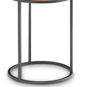 Couch Anstelltisch Geraldine aus Asteiche Massivholz und Metall rund – Ansicht 3