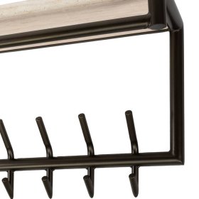 Hängegarderobe One im Industry und Loft Stil mit 5 Kleiderhaken – Ansicht 6