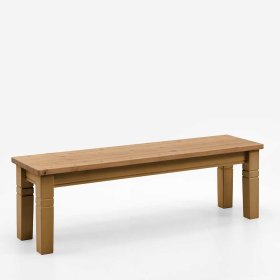 Massivholz Bank Francrom im Landhausstil Breite 90 cm 110 cm 150 cm – Ansicht 3