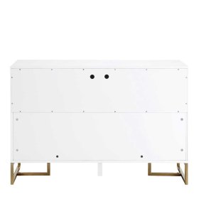 Weißes Sideboard Botein in modernem Design mit Bügelgestell aus Metall – Ansicht 4