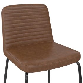 Kunstleder Stühle Melvue in Braun mit Gestell aus Metall (2er Set) – Ansicht 8