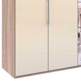 Moderner Kleiderschrank Codumenta 3 türig mit Spiegel – Ansicht 4