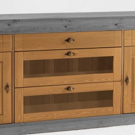 Esszimmer Anrichte Viaduca in Grau Kiefer teilmassiv im Landhaus Design – Ansicht 5