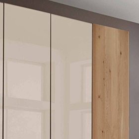 XL Drehtürenkleiderschrank Vericia in Eiche Bianco & Champagner 344 cm breit – Ansicht 14