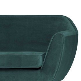 Wohnzimmer Sofa Change in Petrol und Schwarz mit Samtbezug – Ansicht 5