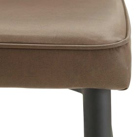 Polsterstühle Fiorello in Braun Kunstleder mit hoher Lehne (2er Set) – Ansicht 6