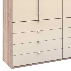 Kombi Kleiderschrank Codumenta mit Schubladen und Falttüren – Ansicht 4