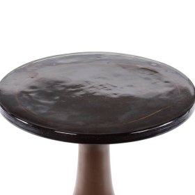 Beistelltisch Cranoz in runder Form aus Gussglas und Metall – Ansicht 4