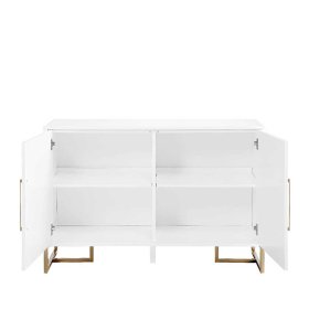 Weißes Sideboard Botein in modernem Design mit Bügelgestell aus Metall – Ansicht 5