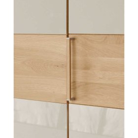3 türiger Schrank Veyfas für Schlafzimmer in Beige und Eiche – Ansicht 7