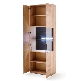 Anbauwand Lucisa in Eiche Optik und Anthrazit 330 cm breit (vierteilig) – Ansicht 5