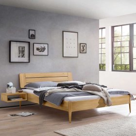 Doppelbett Eiche hell Sophiea aus Massivholz in modernem Design – Ansicht 2