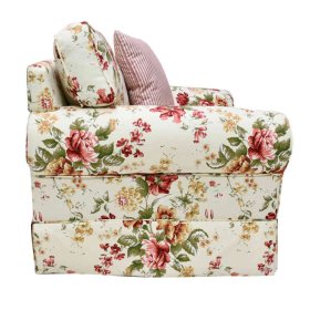 Blumen Motiv Sessel Dexter im Landhausstil mit Armlehnen – Ansicht 4