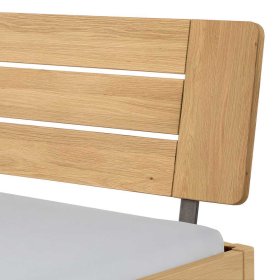 Doppelbett Eiche hell Sophiea aus Massivholz in modernem Design – Ansicht 4