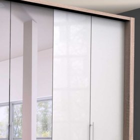 Panorama Schlafzimmerschrank Andryas mit Falttüren Spiegel und Schubladen – Ansicht 5