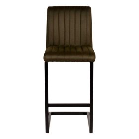 Barstuhl Set Aude mit Microfaser Bezug Oliv 66 cm Sitzhöhe (2er Set) – Ansicht 2