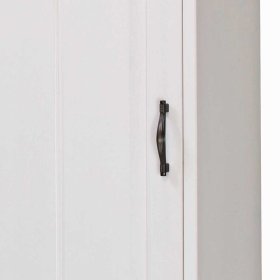 Garderobenschrank Luizana in Weiß und Kiefer Honigfarben 1 türig – Ansicht 6