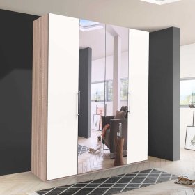 Premium Schrank Lolyana in Weiß und Eiche Sägerau – Ansicht 3