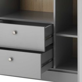 Wohnzimmer Kommode Cellossa mit Flaschenfächern und zwei Schubladen – Ansicht 6
